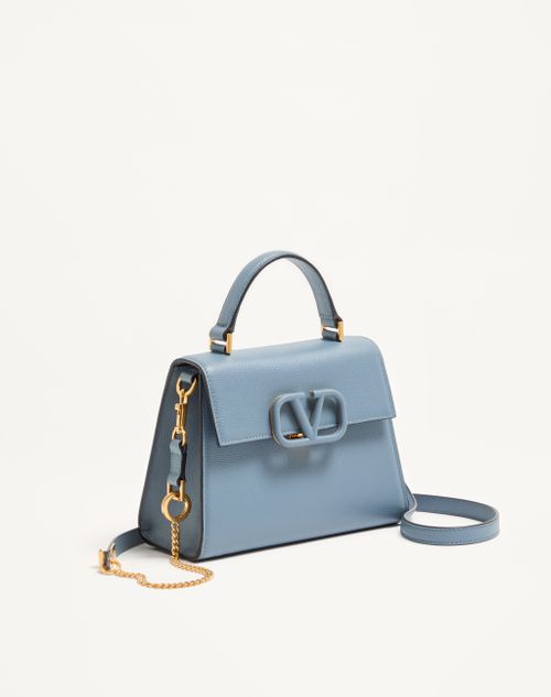 Valentino Garavani - Valentino Garavani Vsling Small Handbag In Grainy Calfskin - Stone - Woman - Top Handle Bags